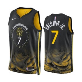 Män Golden State Warriors Tröja Patrick Baldwin JR 7 Nike 2022-23 City Edition Svart Swingman